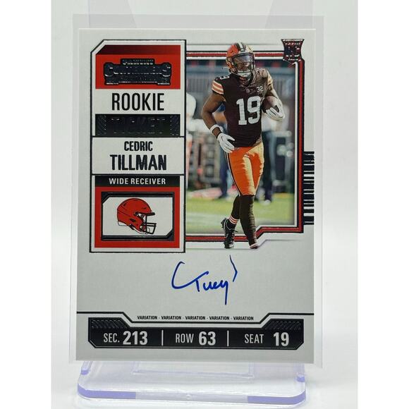 2023 Contenders Cedric Tillman Variation Rookie Ticket On Card Auto Browns RC - Picture 1 of 2